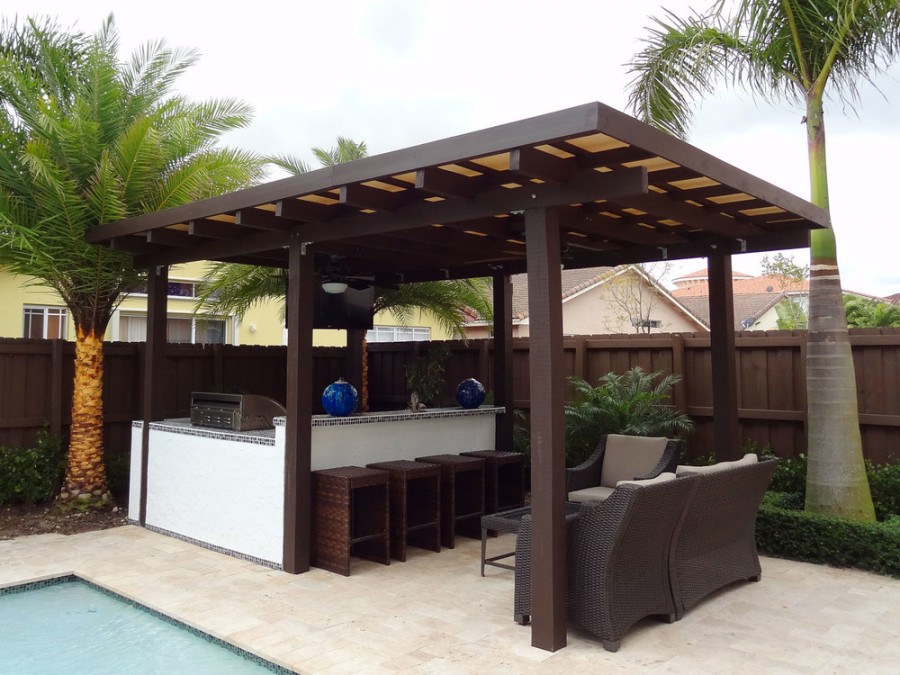 Pergola with polycarbonate roofing – Autogate Malaysia | Aluminium ...