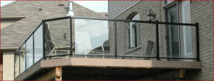 Balcony glass railings 